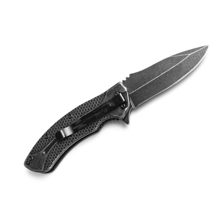 D2 blade Folding knife with steel handle